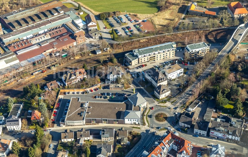 Luftbild Witten - Supermarkt EDEKA Grütter in Witten im Bundesland Nordrhein-Westfalen, Deutschland