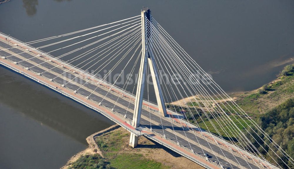 Luftaufnahme Warschau / Warszawa / Warsaw - Swietokrzyski Brücke / Heilig Kreuz Brücke Warschau