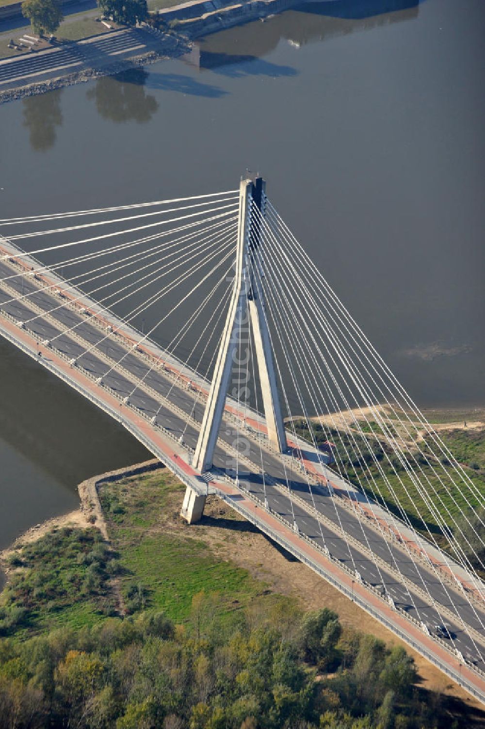 Warschau / Warszawa / Warsaw von oben - Swietokrzyski Brücke / Heilig Kreuz Brücke Warschau