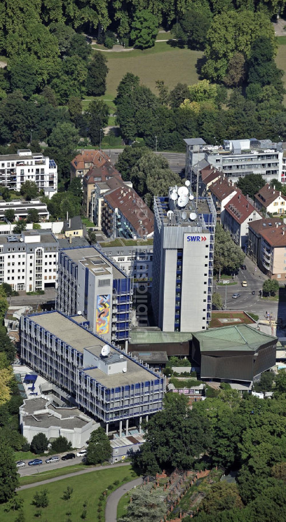 Stuttgart von oben - SWR-Funkhaus Stuttgart