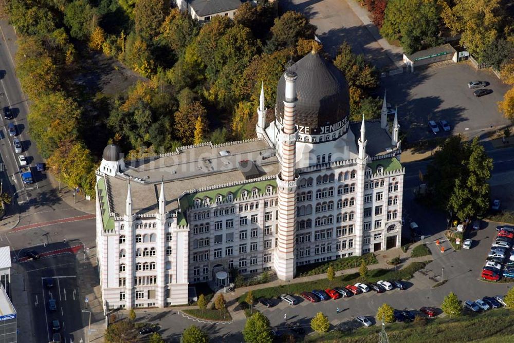 Dresden aus der Vogelperspektive: Tabakmoschee Yenidze