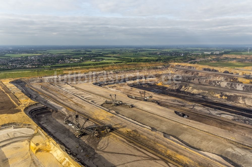 Erkelenz aus der Vogelperspektive: Tagebau Garzweiler bei Erkelenz im Bundesland Nordrhein-Westfalen