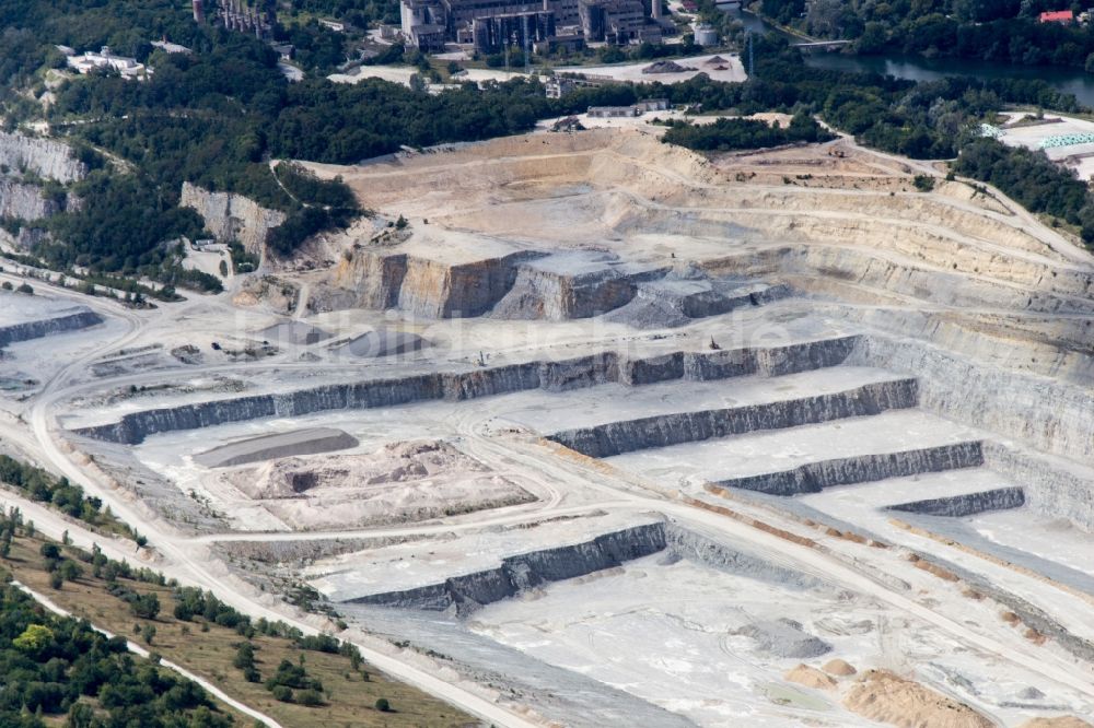 Rüdersdorf aus der Vogelperspektive: Tagebau und Kalksteinbruch Rüdersdorf im Bundesland Brandenburg