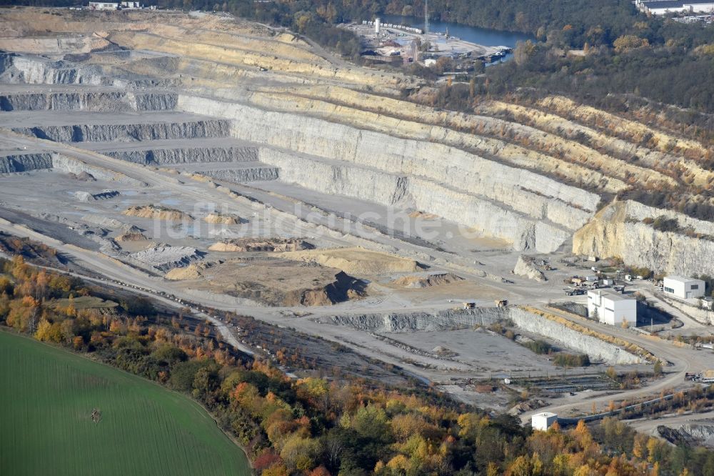 Luftaufnahme Rüdersdorf - Tagebau und Kalksteinbruch Rüdersdorf im Bundesland Brandenburg