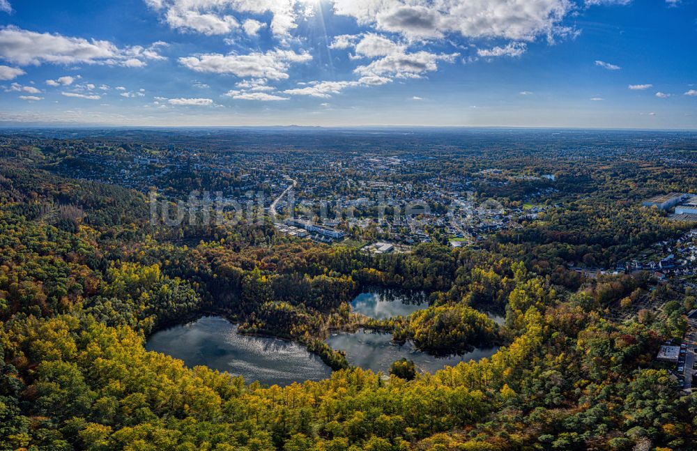 Luftbild Bergisch Gladbach - Tagebau Rekultivierung am See Grube Cox in Bergisch Gladbach im Bundesland Nordrhein-Westfalen, Deutschland