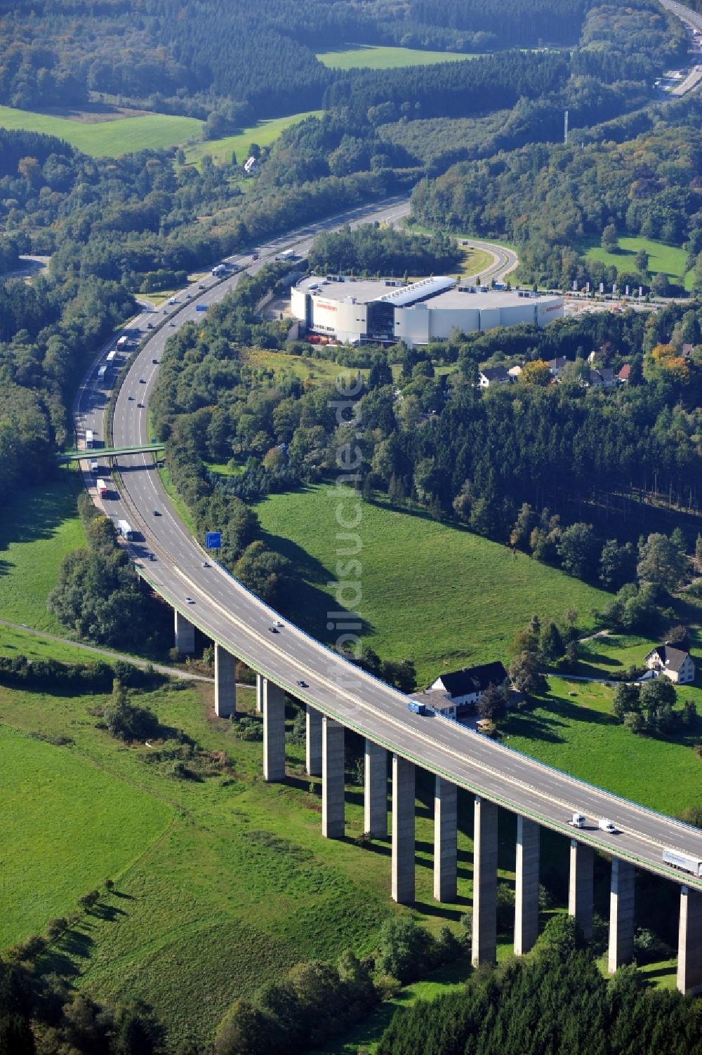 Lüdenscheid aus der Vogelperspektive: Talbrücke Bremecke in Lüdenscheid im Bundesland Nordrhein-Westfalen