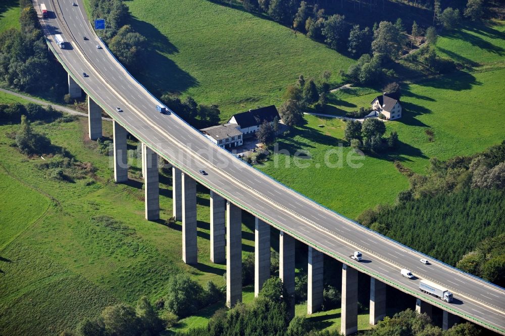 Luftbild Lüdenscheid - Talbrücke Bremecke in Lüdenscheid im Bundesland Nordrhein-Westfalen