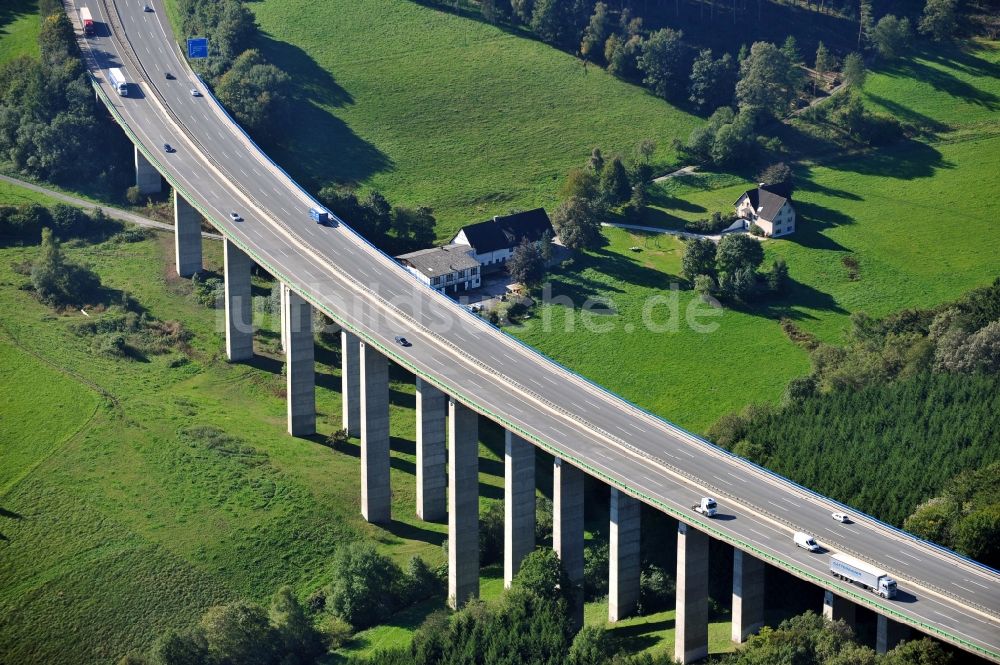 Luftaufnahme Lüdenscheid - Talbrücke Bremecke in Lüdenscheid im Bundesland Nordrhein-Westfalen