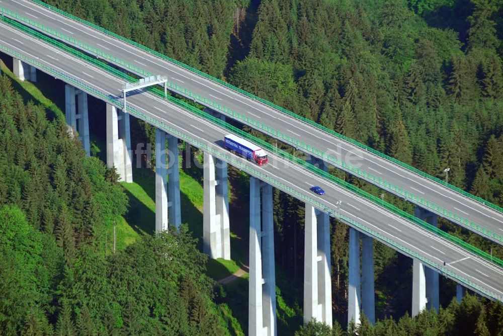 Oberhof von oben - Talbrücke Schwarzbachtal