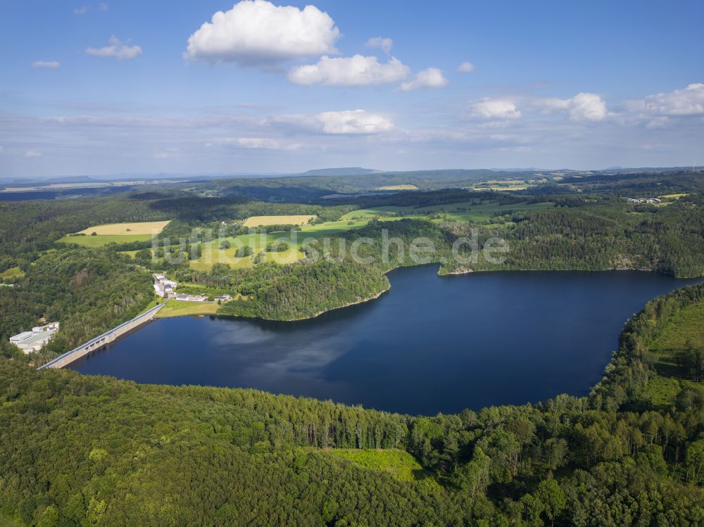 Luftaufnahme Bad Gottleuba-Berggießhübel - Talsperre Gottleuba in Bad Gottleuba-Berggießhübel im Bundesland Sachsen, Deutschland