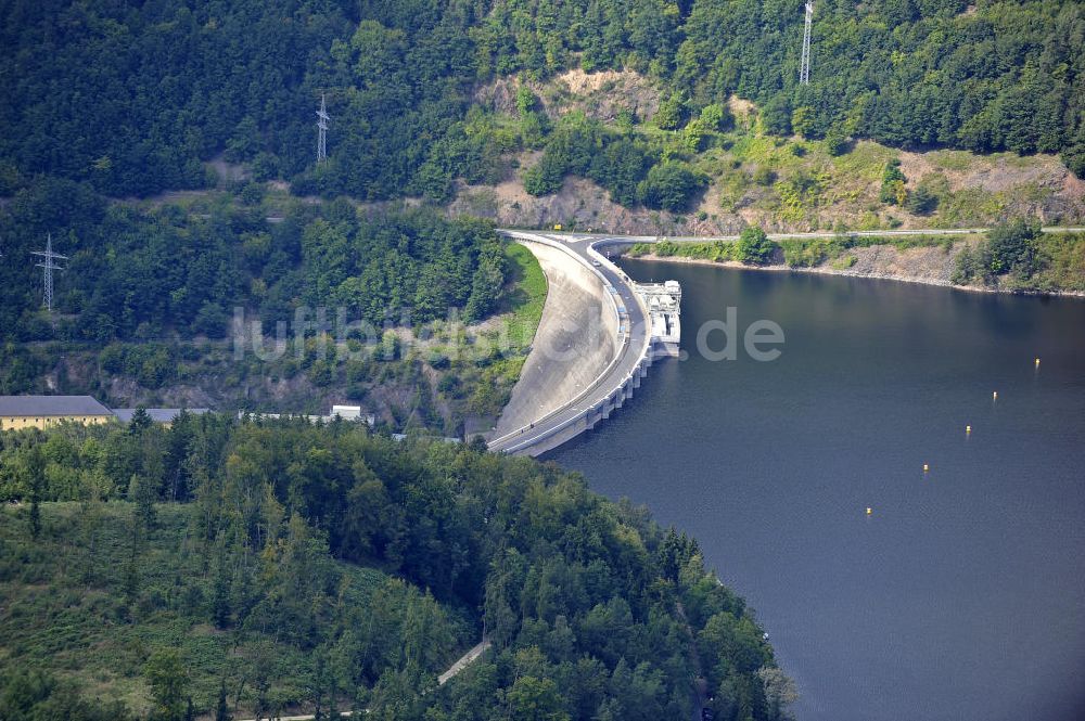 Hohenwarte / Thüringen von oben - Talsperre Hohenwarte