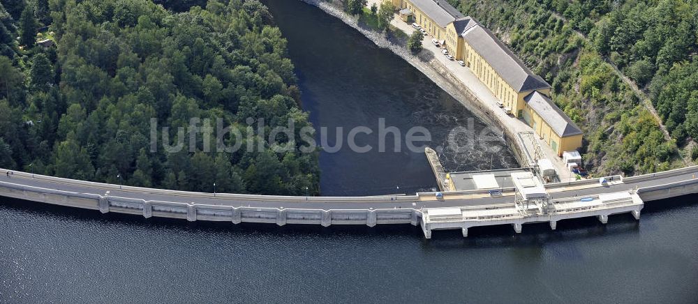 Hohenwarte / Thüringen von oben - Talsperre Hohenwarte