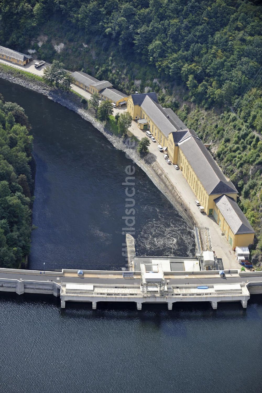 Luftbild Hohenwarte / Thüringen - Talsperre Hohenwarte