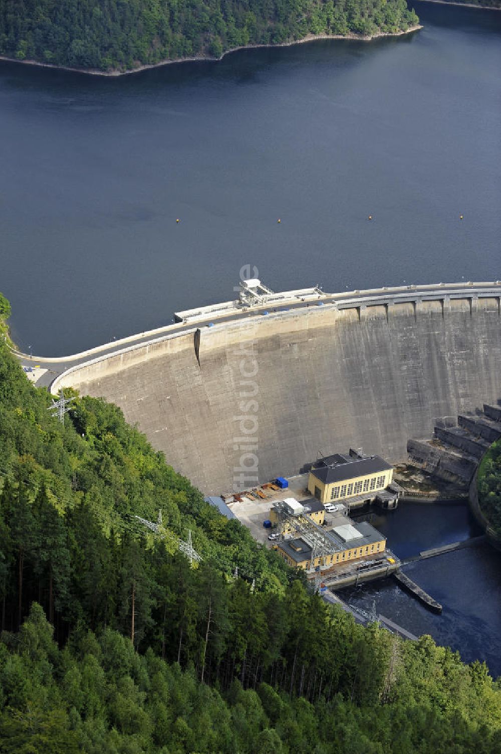 Luftbild Hohenwarte / Thüringen - Talsperre Hohenwarte