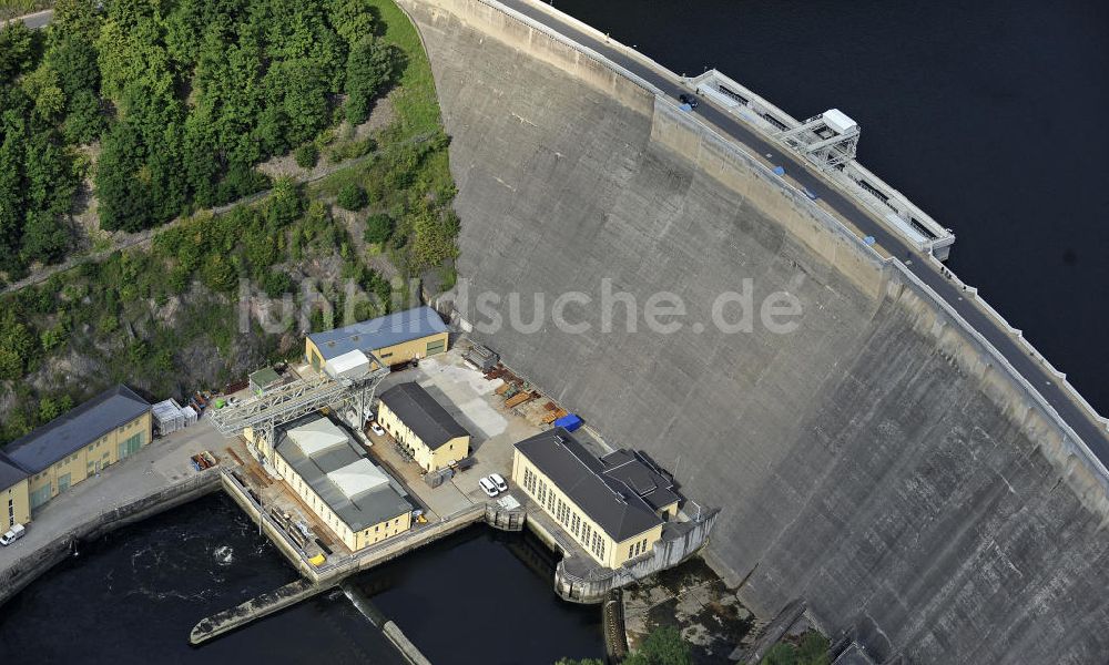 Hohenwarte / Thüringen von oben - Talsperre Hohenwarte