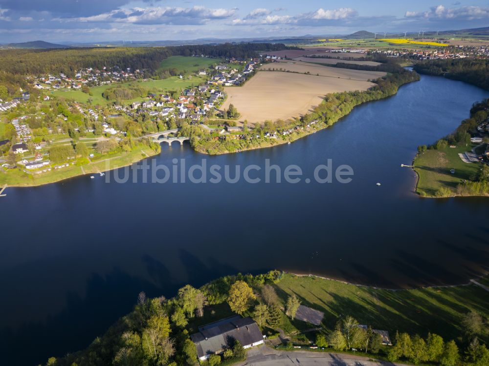 Dippoldiswalde von oben - Talsperre Malter in Dippoldiswalde im Bundesland Sachsen, Deutschland