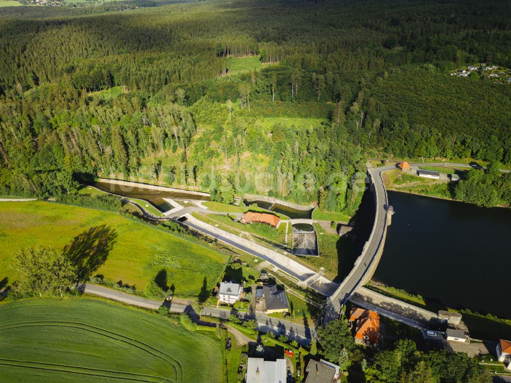 Luftaufnahme Dippoldiswalde - Talsperre Malter in Dippoldiswalde im Bundesland Sachsen, Deutschland