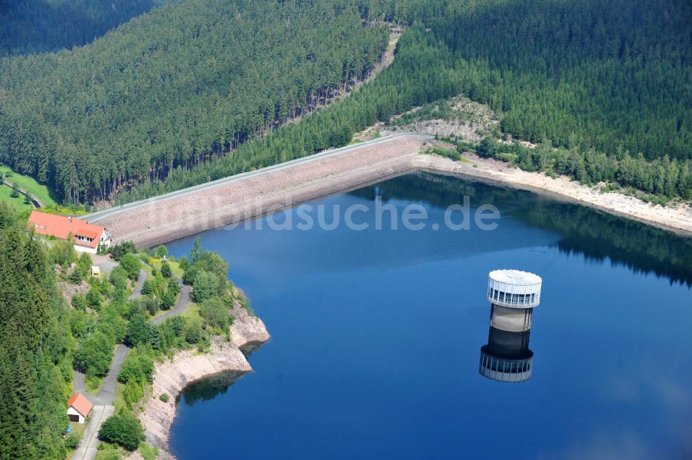 Luftaufnahme Tambach-Dietharz - Talsperre Schmalwasser nahe Tambach-Dietharz in Thüringen