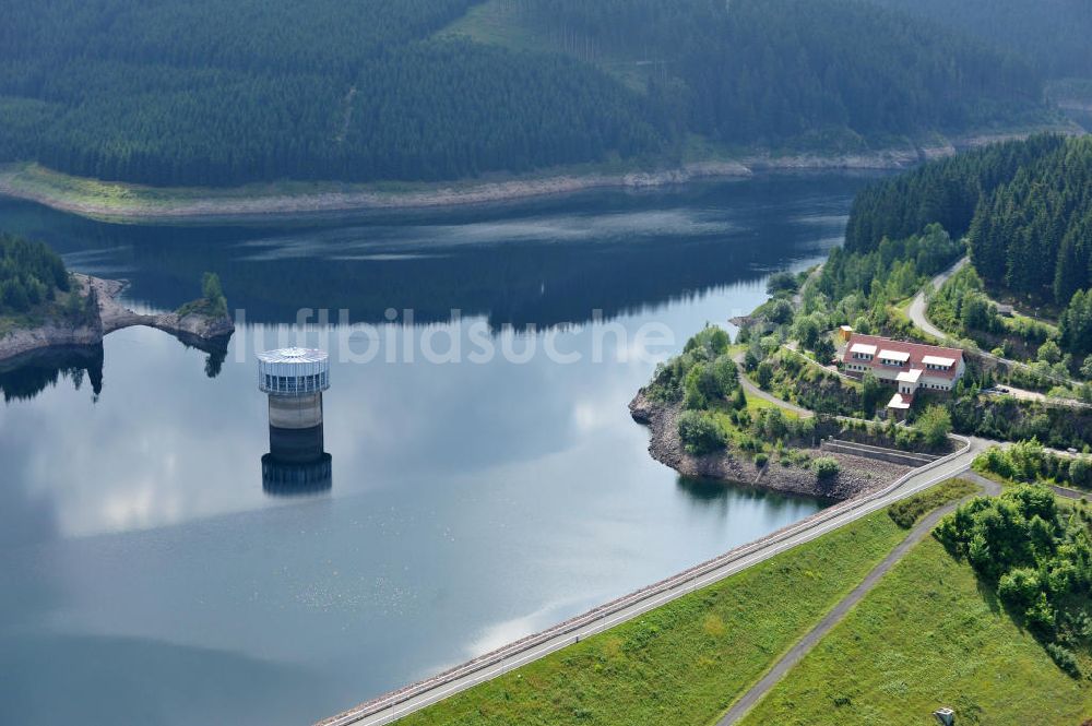 Tambach-Dietharz von oben - Talsperre Schmalwasser nahe Tambach-Dietharz in Thüringen