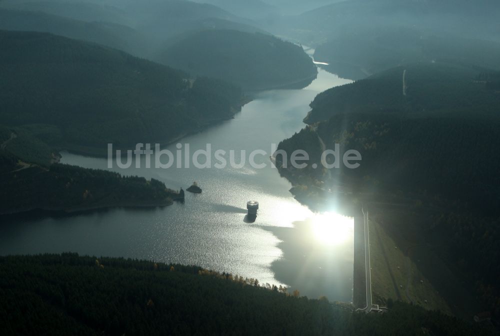 Luftaufnahme Tambach-Dietharz - Talsperre Schmalwasser nahe Tambach-Dietharz in Thüringen