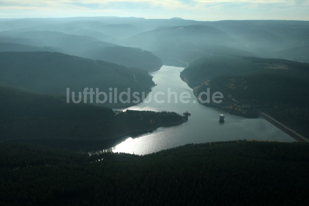 Tambach-Dietharz von oben - Talsperre Schmalwasser nahe Tambach-Dietharz in Thüringen