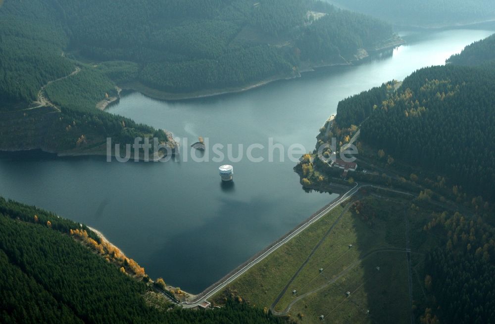 Luftaufnahme Tambach-Dietharz - Talsperre Schmalwasser nahe Tambach-Dietharz in Thüringen