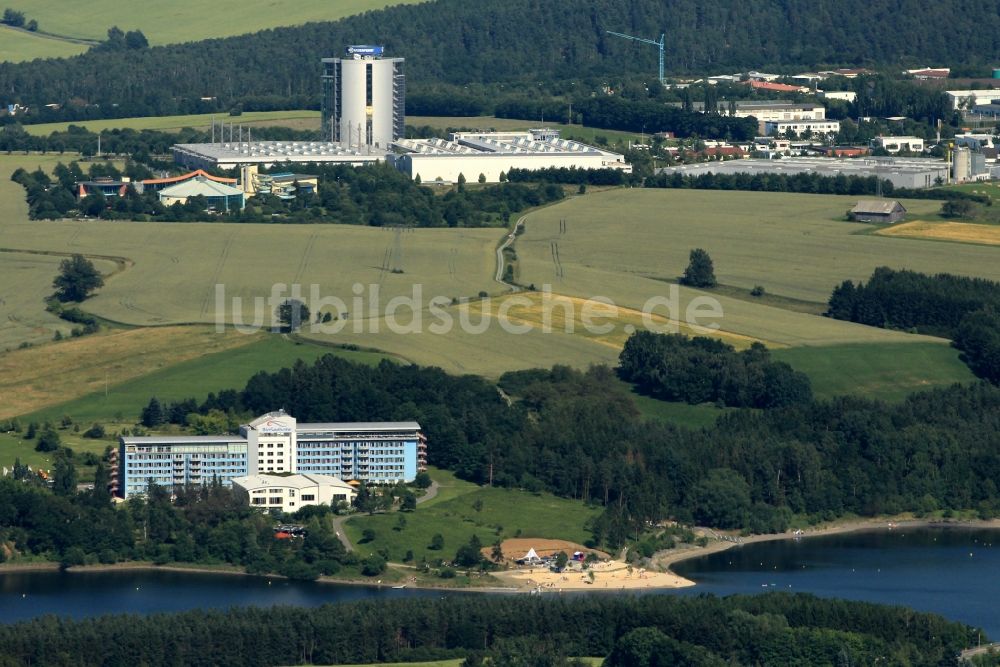 Luftaufnahme Zeulenroda-Triebes - Talsperre Zeulenroda nahe Zeulenroda-Triebes im Bundesland Thüringen