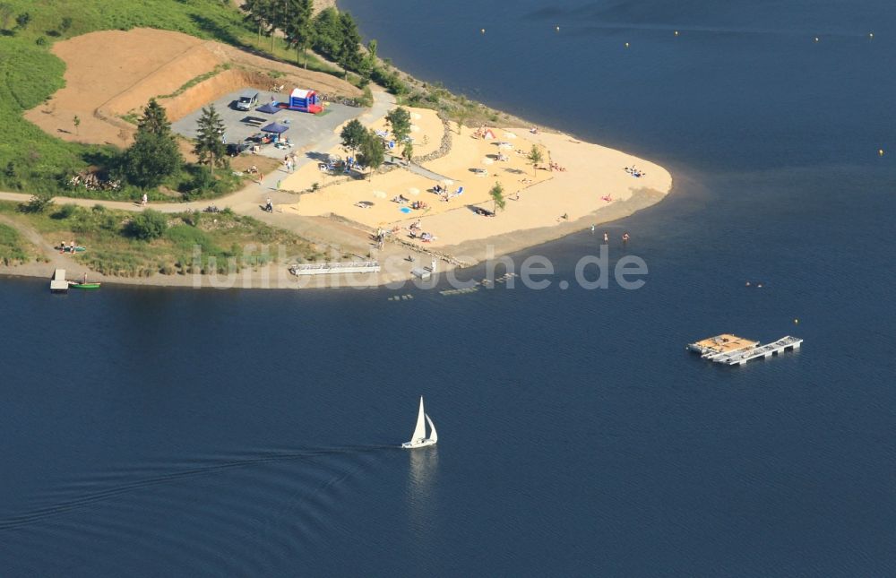 Zeulenroda-Triebes von oben - Talsperre Zeulenroda nahe Zeulenroda-Triebes im Bundesland Thüringen