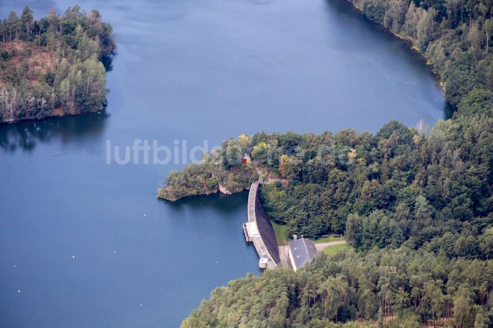 Luftbild Auma-Weidatal - Talsperren - Staudamm und Stausee in Auma-Weidatal im Bundesland Thüringen