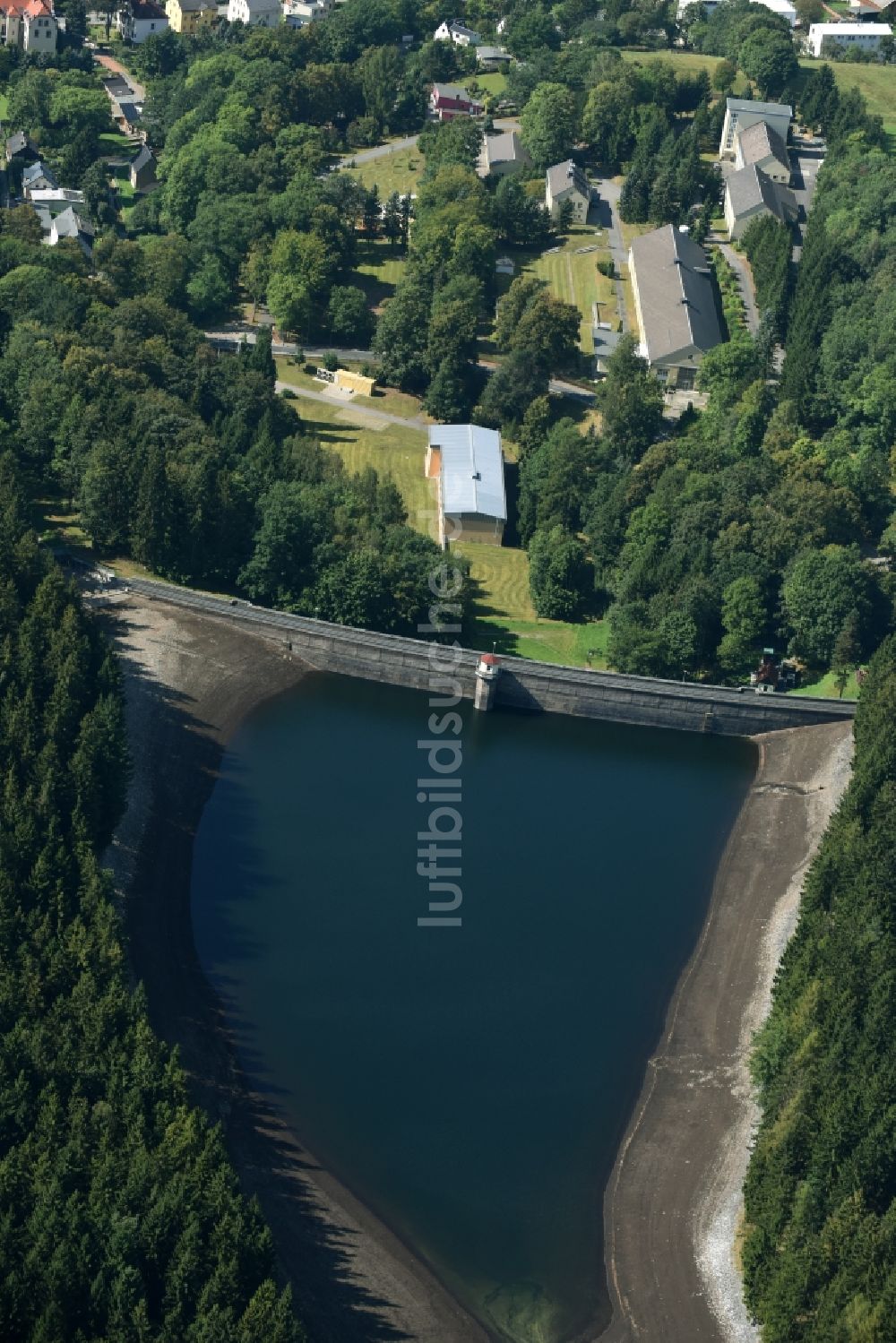 Luftbild Einsiedel - Talsperren - Staudamm und Stausee in Einsiedel im Bundesland Sachsen