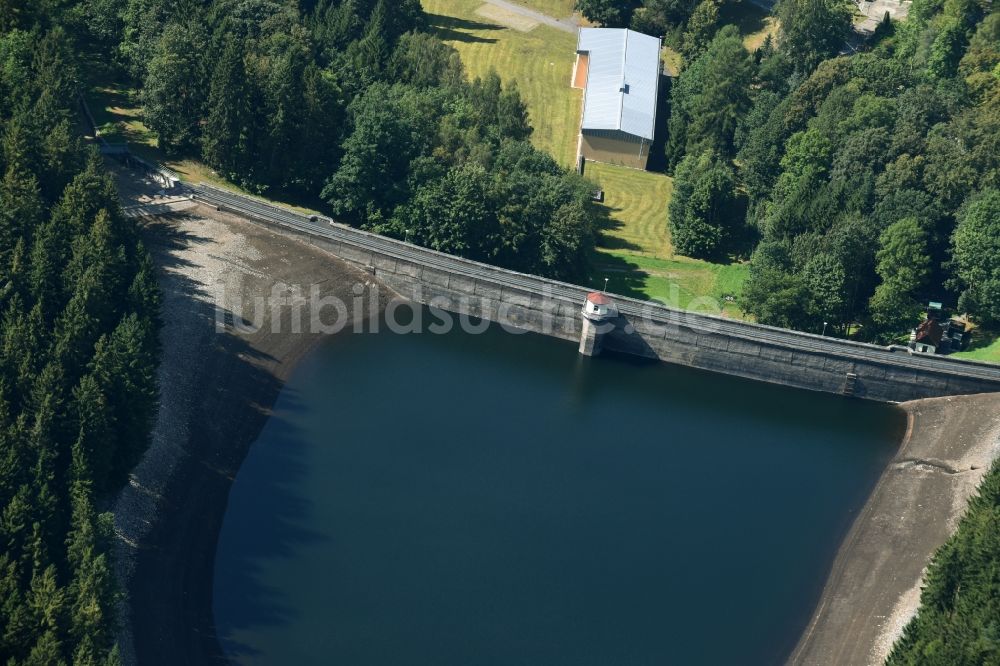 Luftaufnahme Einsiedel - Talsperren - Staudamm und Stausee in Einsiedel im Bundesland Sachsen