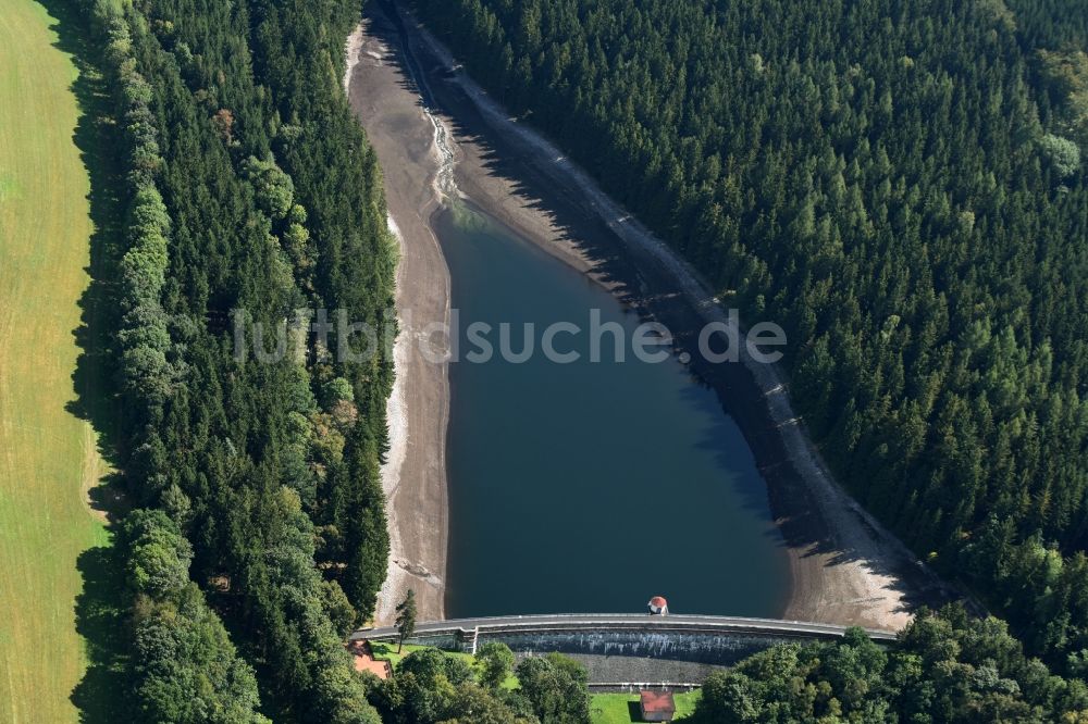 Einsiedel aus der Vogelperspektive: Talsperren - Staudamm und Stausee in Einsiedel im Bundesland Sachsen