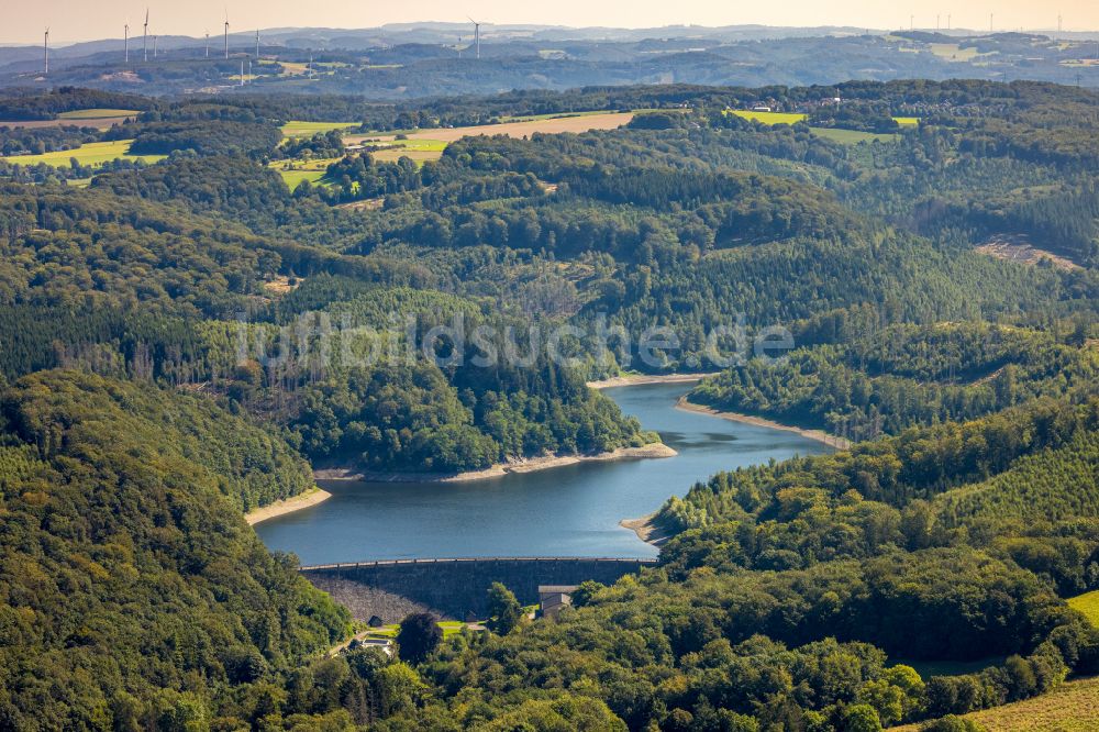 Luftaufnahme Hagen - Talsperren - Staudamm und Stausee in Hagen im Bundesland Nordrhein-Westfalen, Deutschland