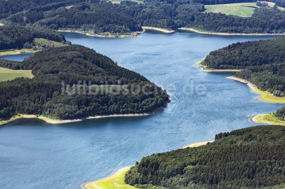 Luftaufnahme Kürten - Talsperren - Staudamm und Stausee in Kürten im Bundesland Nordrhein-Westfalen, Deutschland