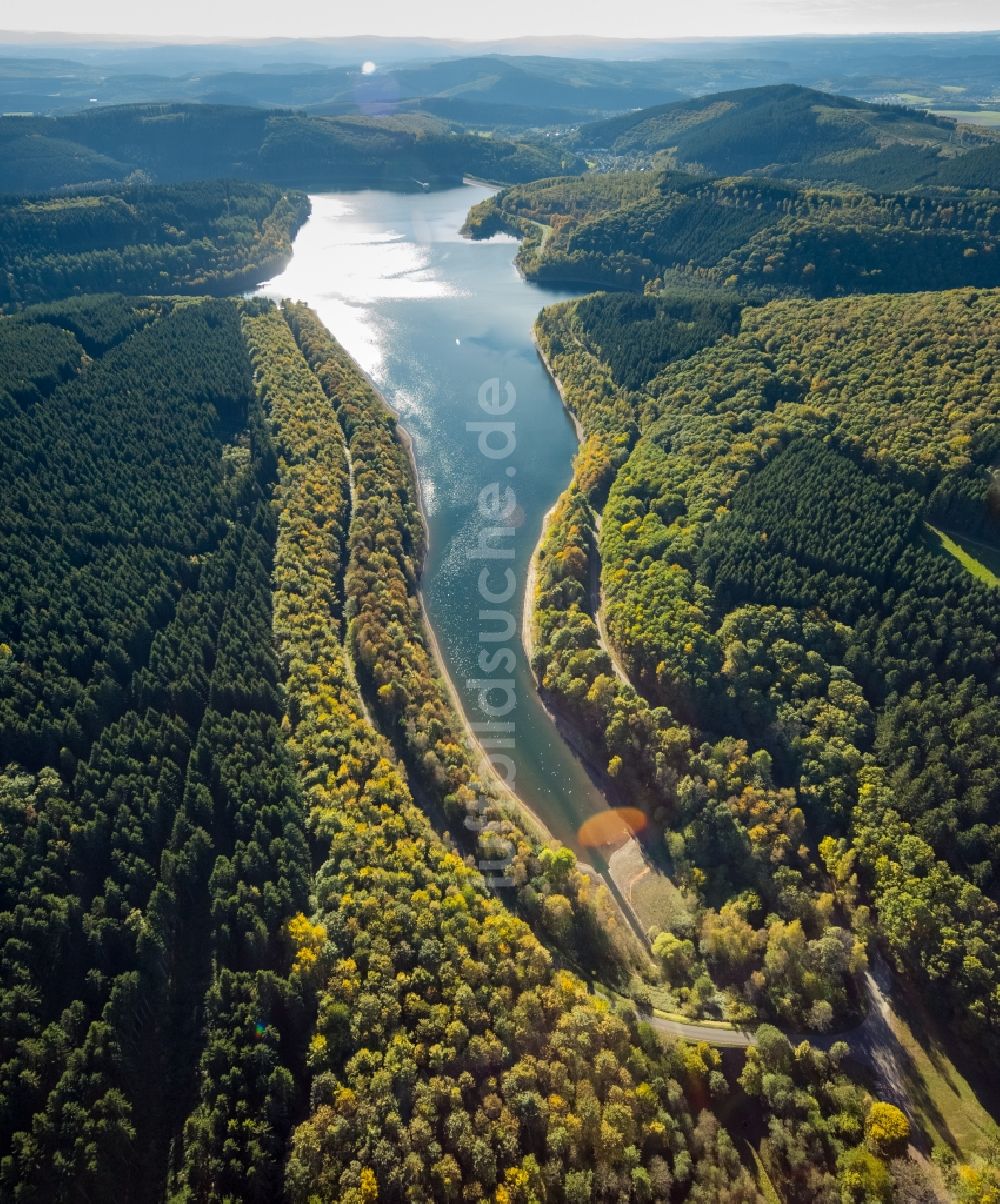 Luftbild Netphen - Talsperren - Staudamm und Stausee in Netphen im Bundesland Nordrhein-Westfalen