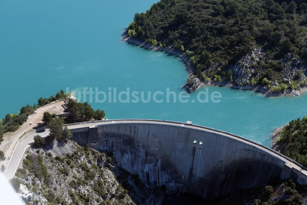 Luftbild Saint-Marc-Jaumegarde - Talsperren - Staudamm und Stausee in Saint-Marc-Jaumegarde in Provence-Alpes-Cote d'Azur, Frankreich