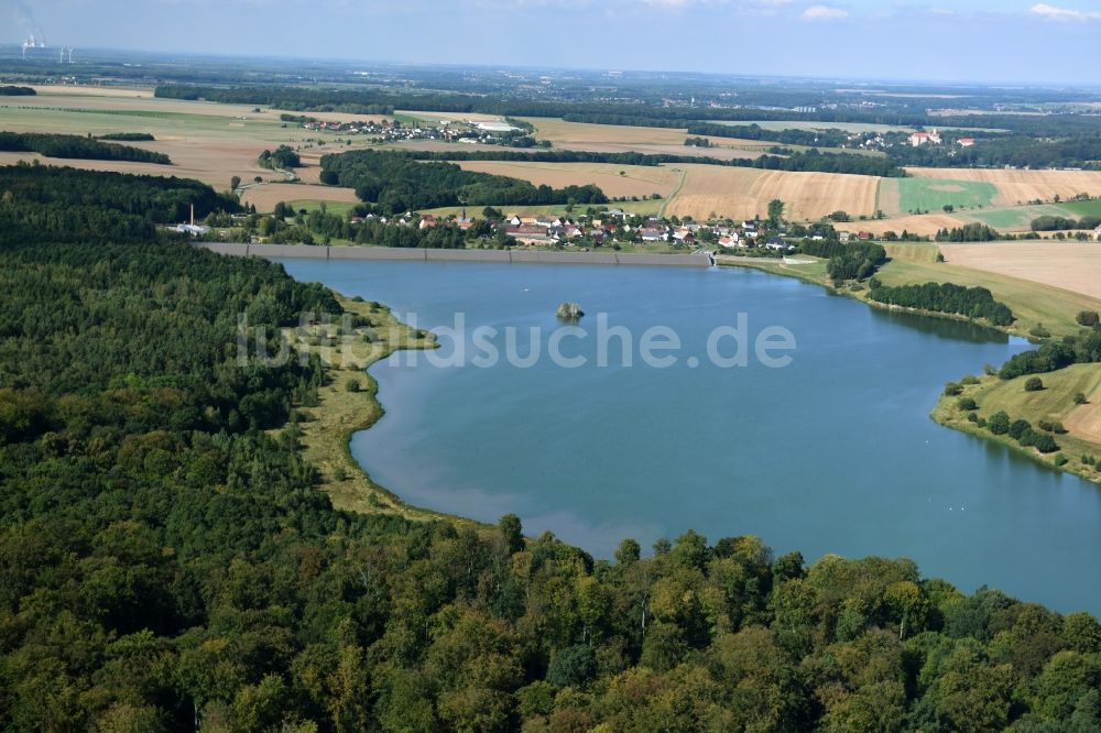 Schömbach aus der Vogelperspektive: Talsperren - Staudamm und Stausee in Schömbach im Bundesland Sachsen