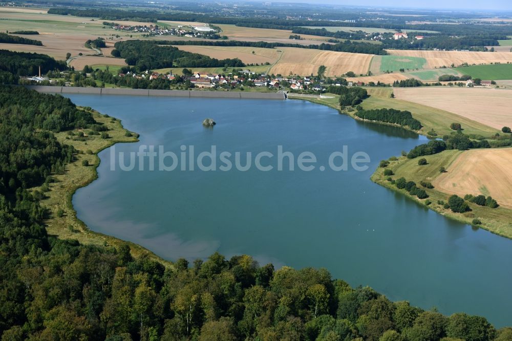 Luftbild Schömbach - Talsperren - Staudamm und Stausee in Schömbach im Bundesland Sachsen