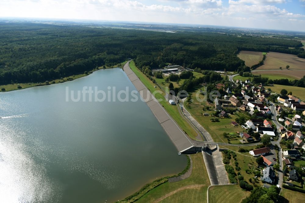 Schömbach aus der Vogelperspektive: Talsperren - Staudamm und Stausee in Schömbach im Bundesland Sachsen