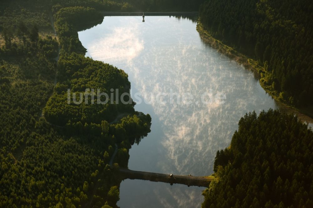 Südharz aus der Vogelperspektive: Talsperren - Staudamm und Stausee in Südharz im Bundesland Sachsen-Anhalt, Deutschland