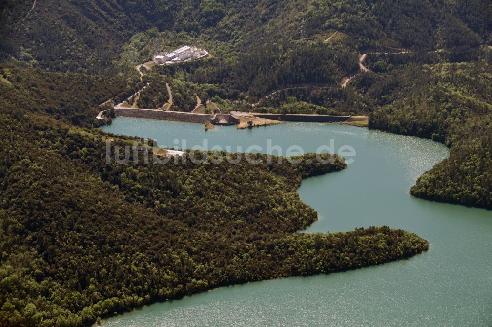 Tanneron von oben - Talsperren - Staudamm und Stausee in Tanneron in Provence-Alpes-Cote d'Azur, Frankreich