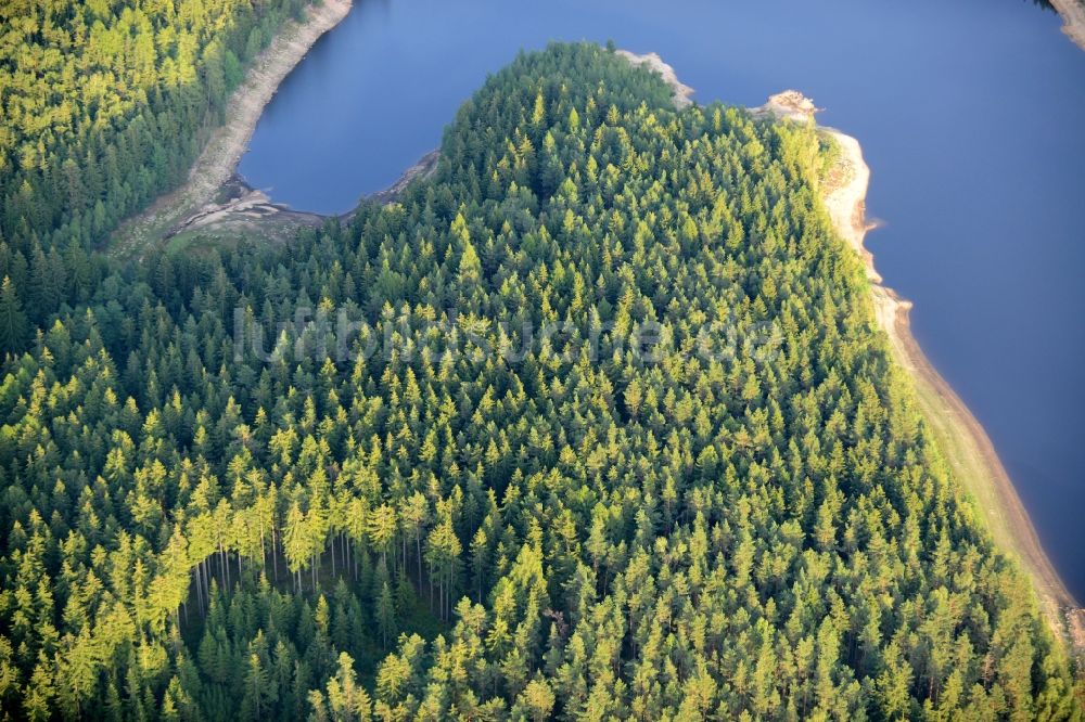 Tatrovice von oben - Talsperren - Staudamm und Stausee in Tatrovice in Tschechische Republik