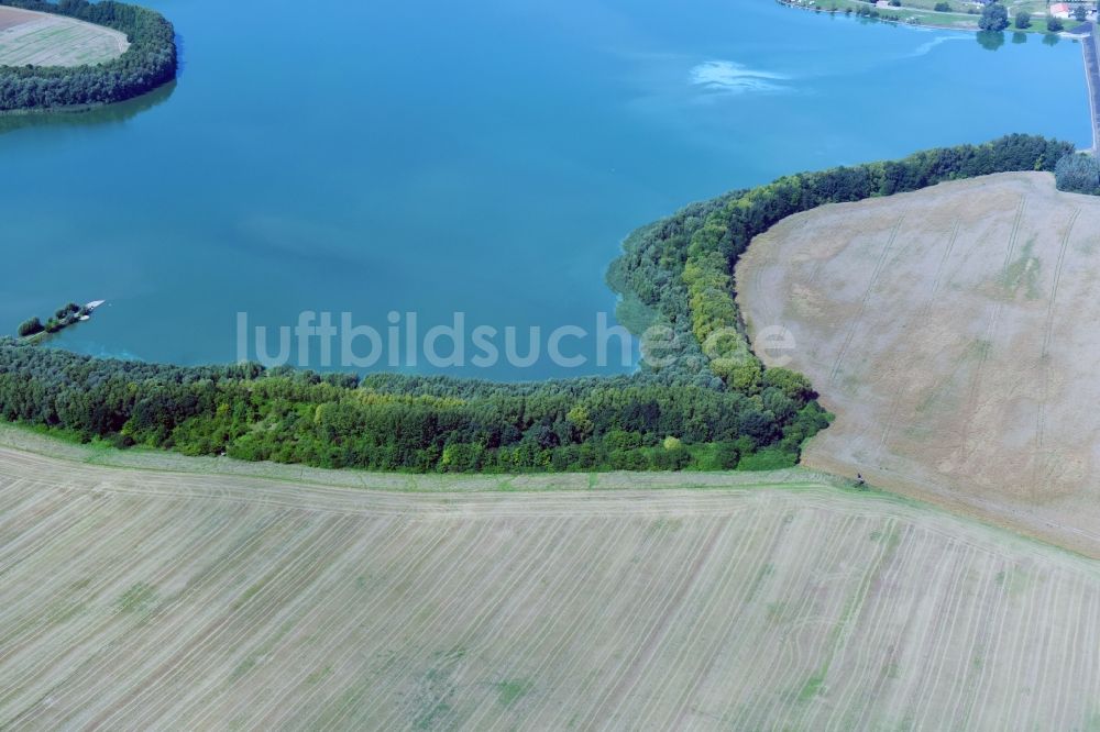 Luftaufnahme Niederdorla - Talsperren und Stausee in Niederdorla im Bundesland Thüringen, Deutschland