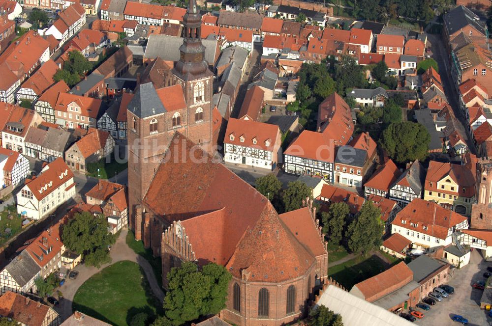 Tangermünde von oben - Tangermünde;