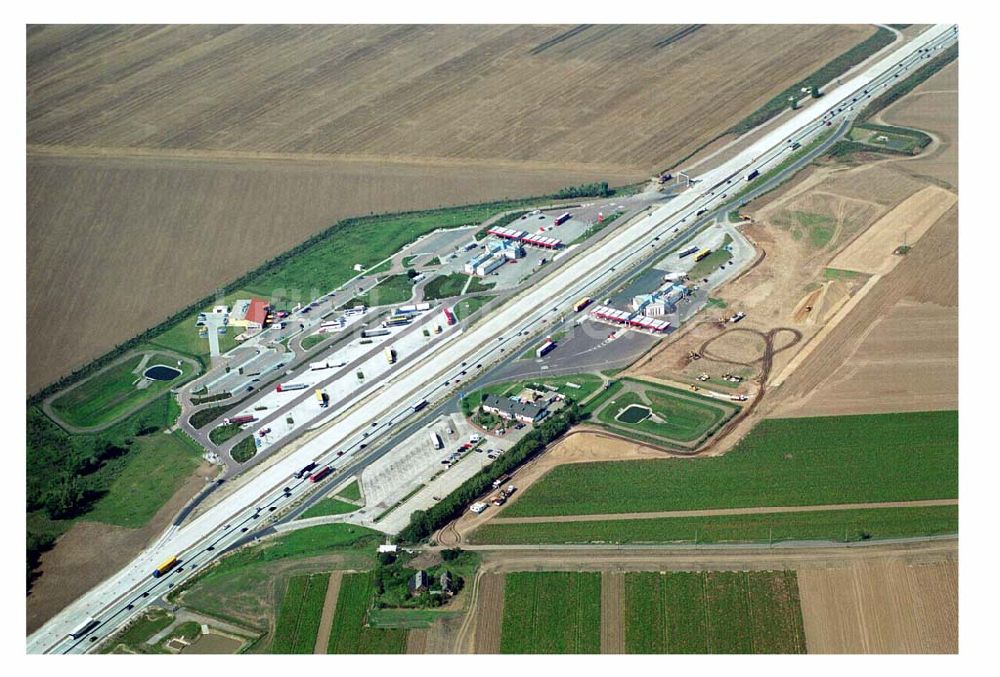 Luftbild Köckern/ Bitterfeld (Sachsen-Anhalt) - Tank- & Raststätte Köckern - Glebitzsch/ Bitterfeld (Sachsen-Anhalt)