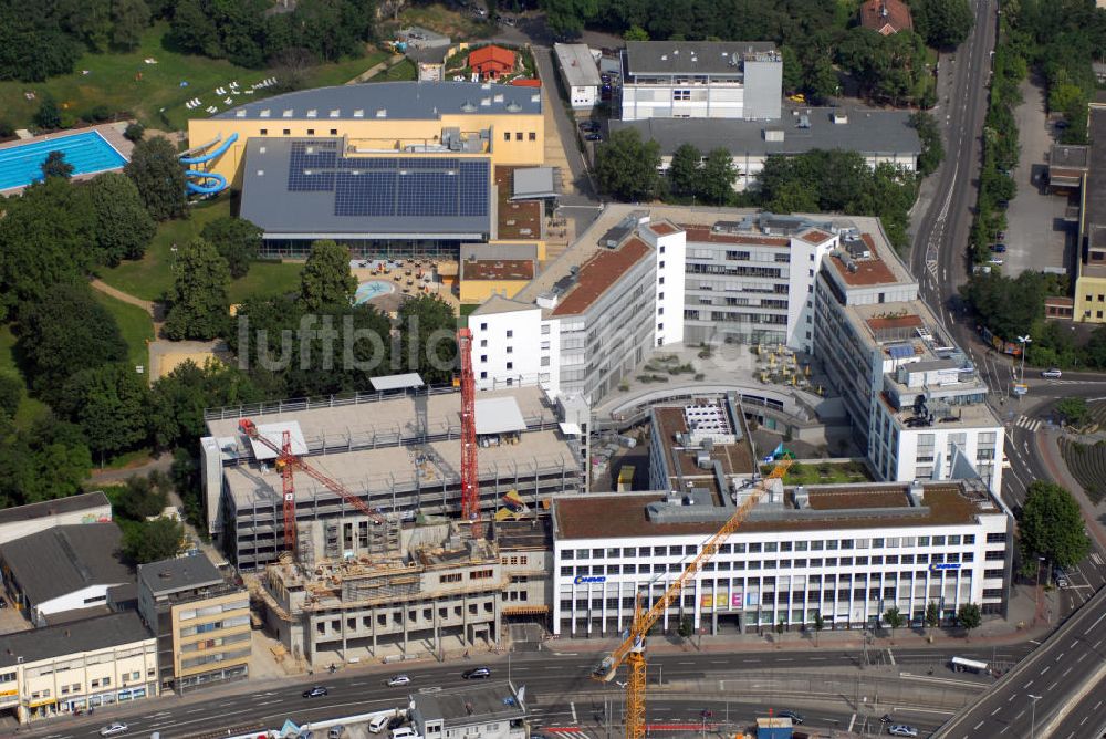 Mainz von oben - Taubertsbergbad und Peter-Cornelius-Konservatorium Mainz