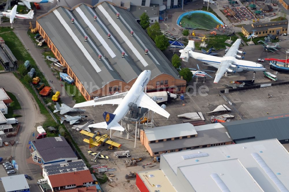 Speyer von oben - Technik Museum Speyer im Bundesland Rheinland-Pfalz