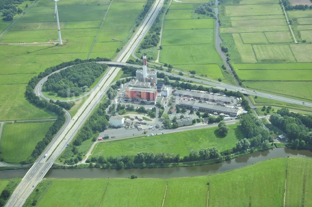 Luftaufnahme Bremerhaven - Technische Anlagen der Bremerhavener Entsorgungsgesellschaft GmbH an der E234 in Bremerhaven im Bundesland Bremen