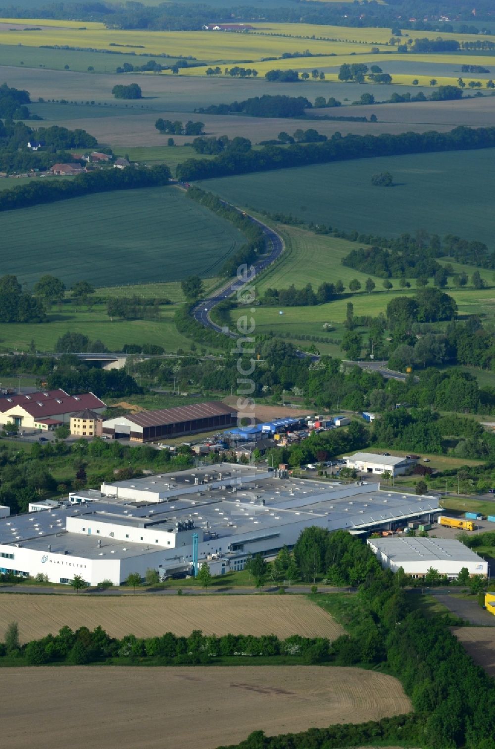 Luftbild Pritzwalk - Technische Anlagen im Industriegebiet der Glatfelter Falkenhagen GmbH in Pritzwalk im Bundesland Brandenburg