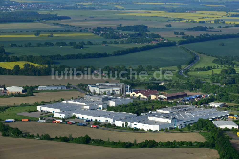 Luftaufnahme Pritzwalk - Technische Anlagen im Industriegebiet der Glatfelter Falkenhagen GmbH in Pritzwalk im Bundesland Brandenburg